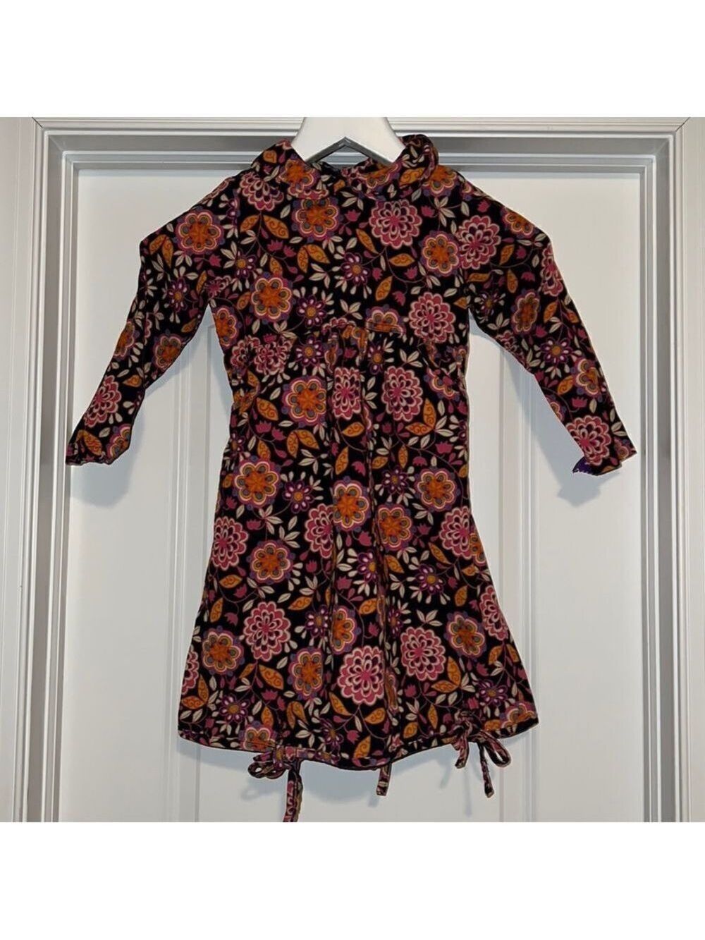 HANNA ANDERSSON girls corduroy autumn floral dress. Size 110 (5)